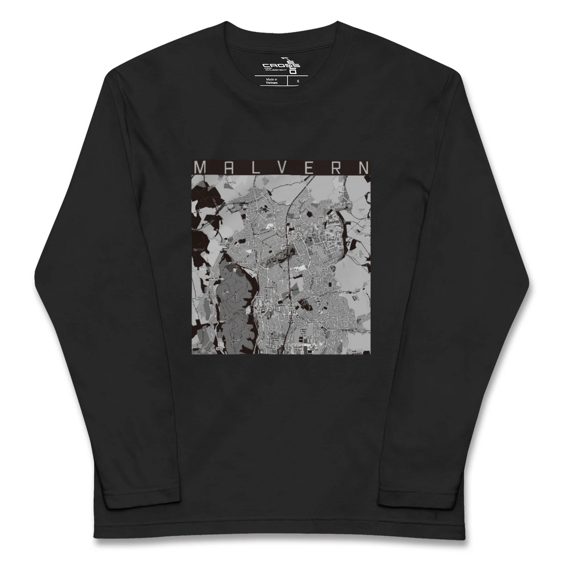 【マルバーン(イギリス)】地図柄ロングスリーブTシャツ