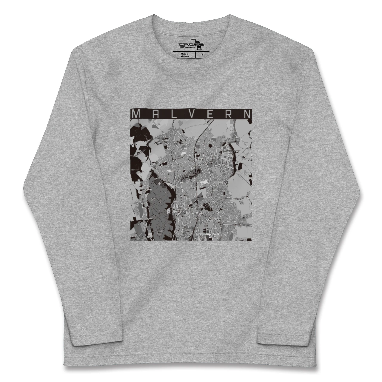 【マルバーン(イギリス)】地図柄ロングスリーブTシャツ