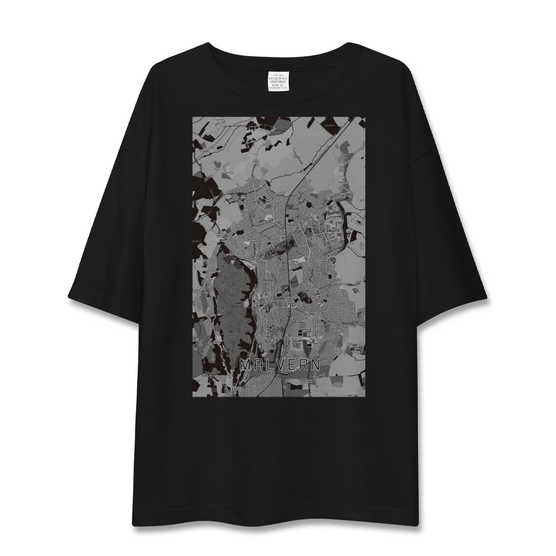 【マルバーン(イギリス)】地図柄ビッグシルエットTシャツ