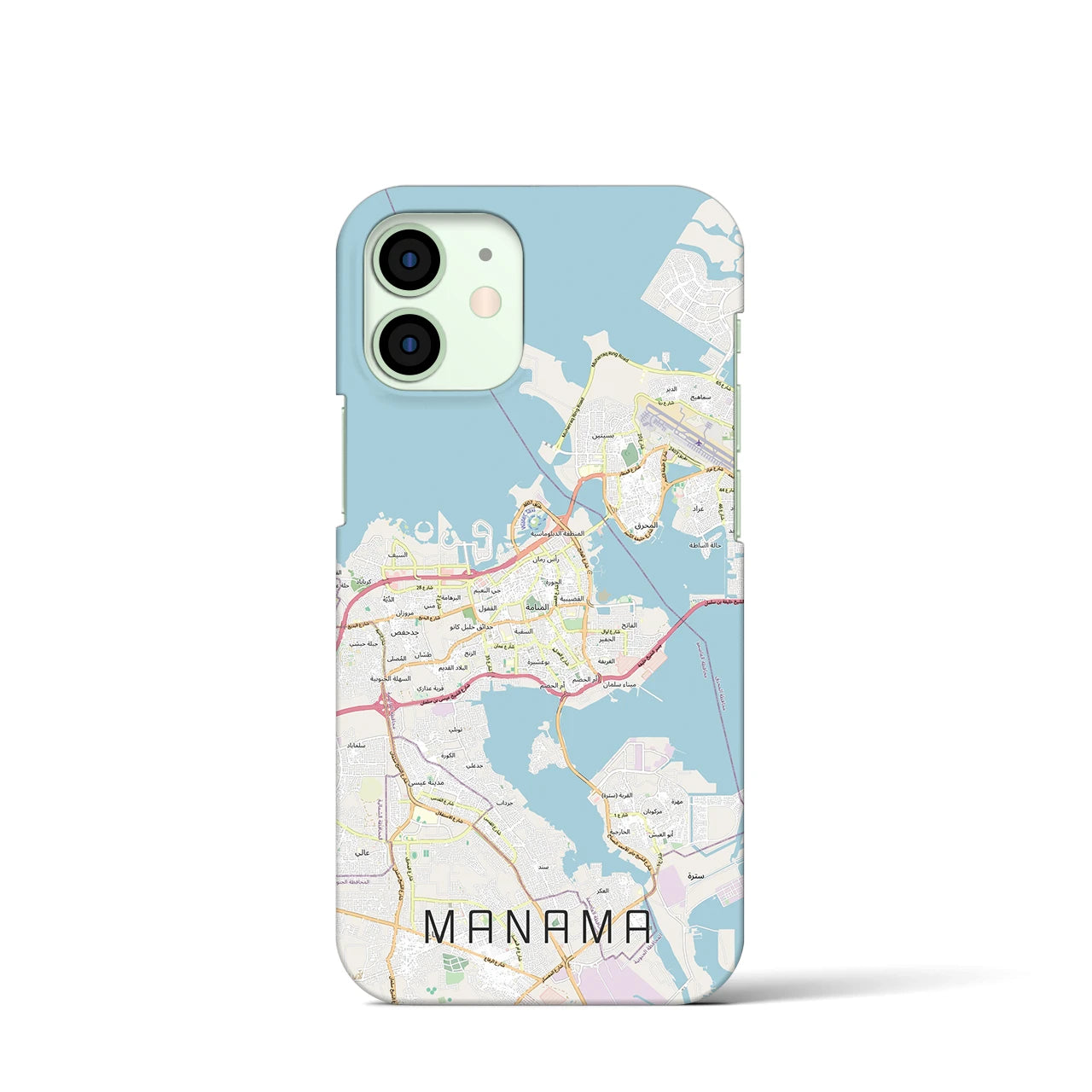 【マナーマ(バーレーン)】地図柄iPhoneケース(バックカバータイプ)