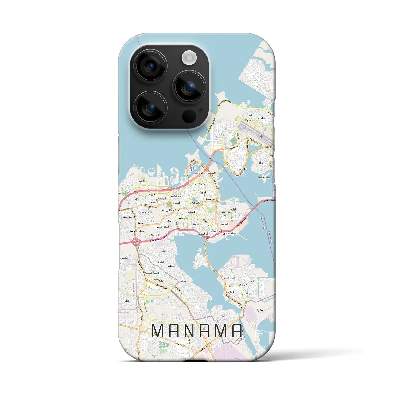 【マナーマ(バーレーン)】地図柄iPhoneケース(バックカバータイプ)