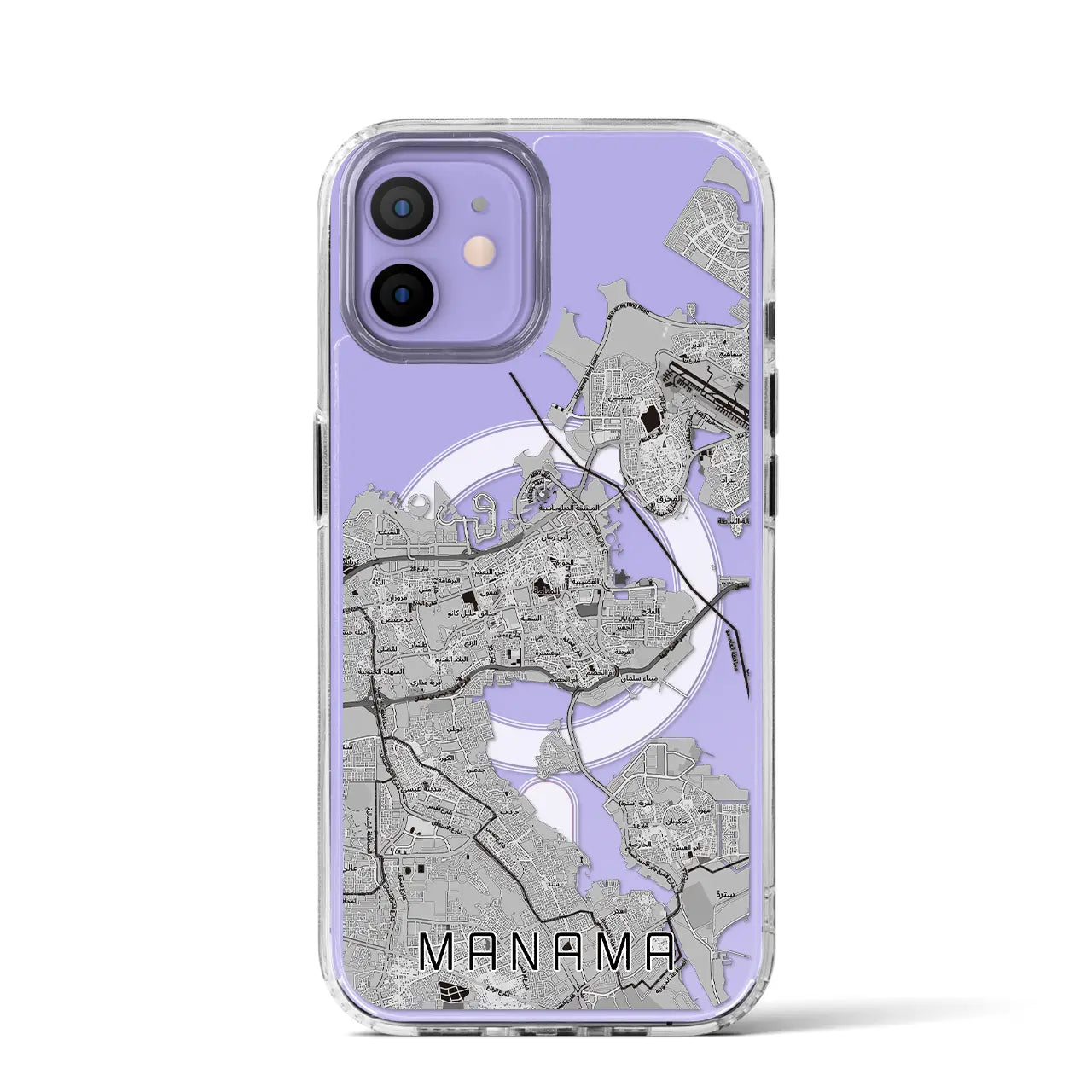 【マナーマ(バーレーン)】地図柄iPhoneケース(MagSafeタイプ)