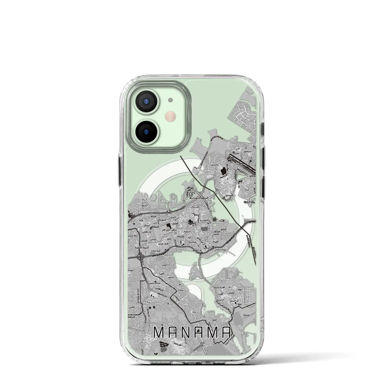 【マナーマ(バーレーン)】地図柄iPhoneケース(MagSafeタイプ)