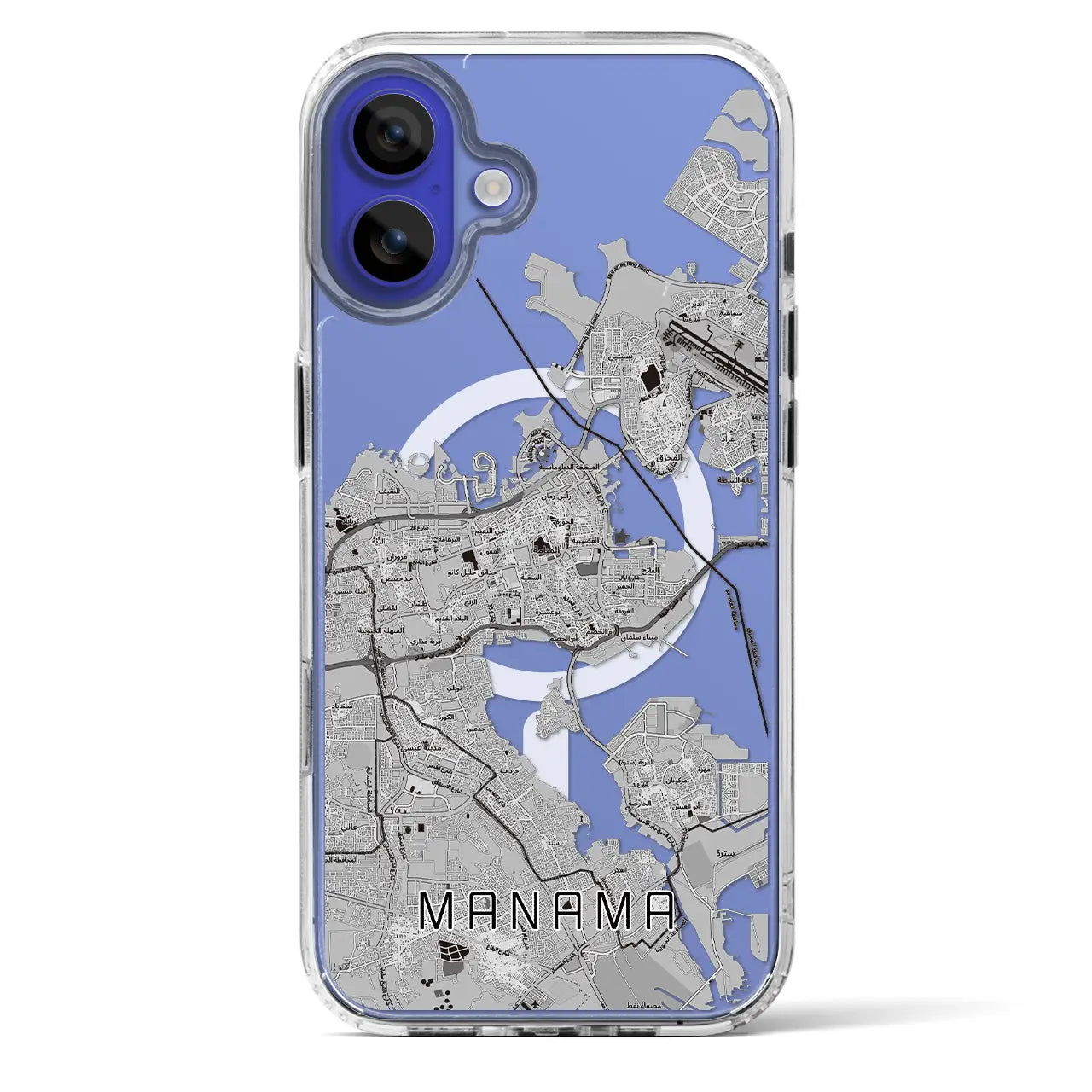 【マナーマ(バーレーン)】地図柄iPhoneケース(MagSafeタイプ)