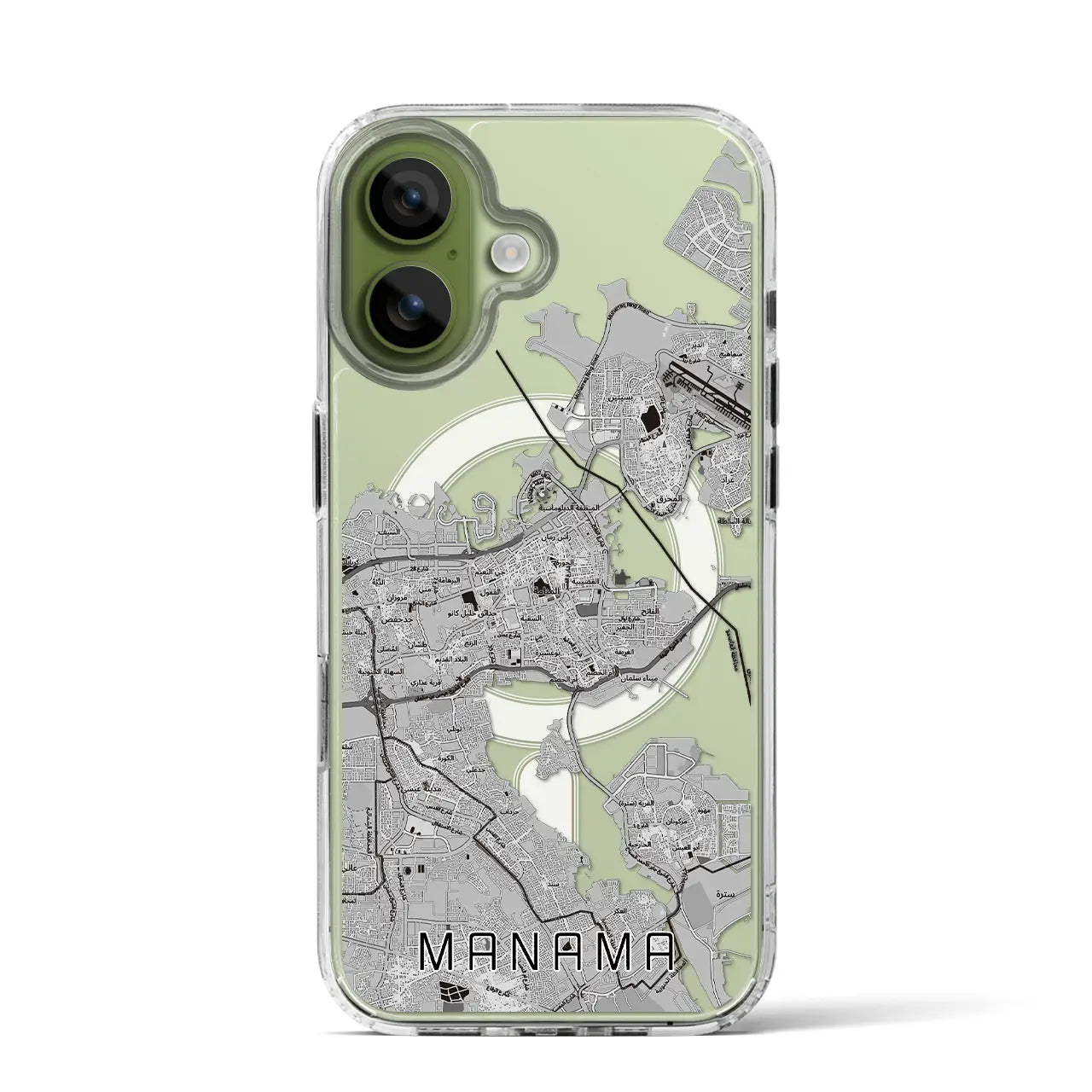 【マナーマ(バーレーン)】地図柄iPhoneケース(MagSafeタイプ)