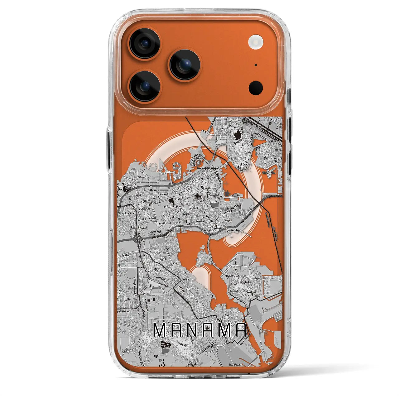 【マナーマ(バーレーン)】地図柄iPhoneケース(MagSafeタイプ)