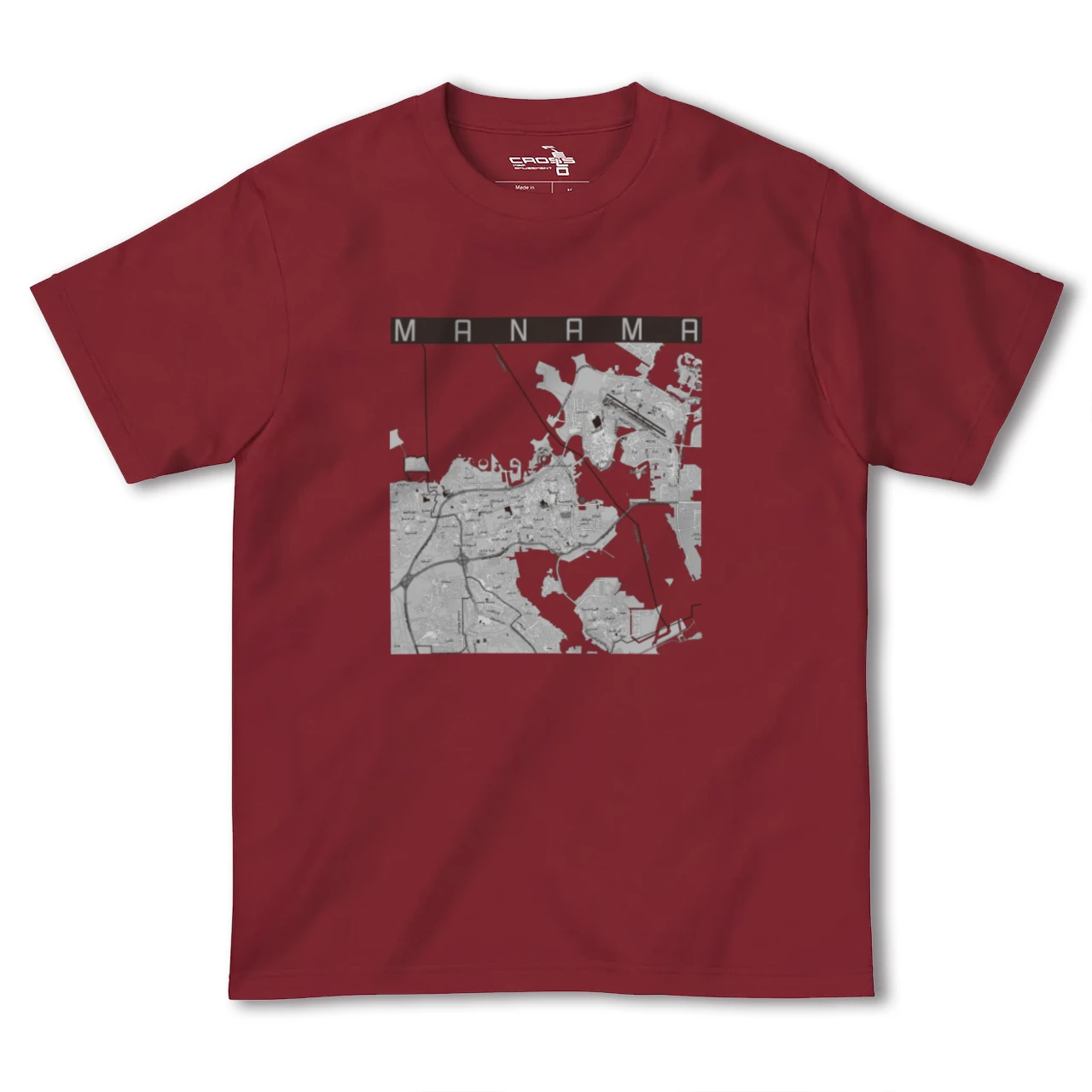 【マナーマ(バーレーン)】地図柄ヘビーウェイトTシャツ