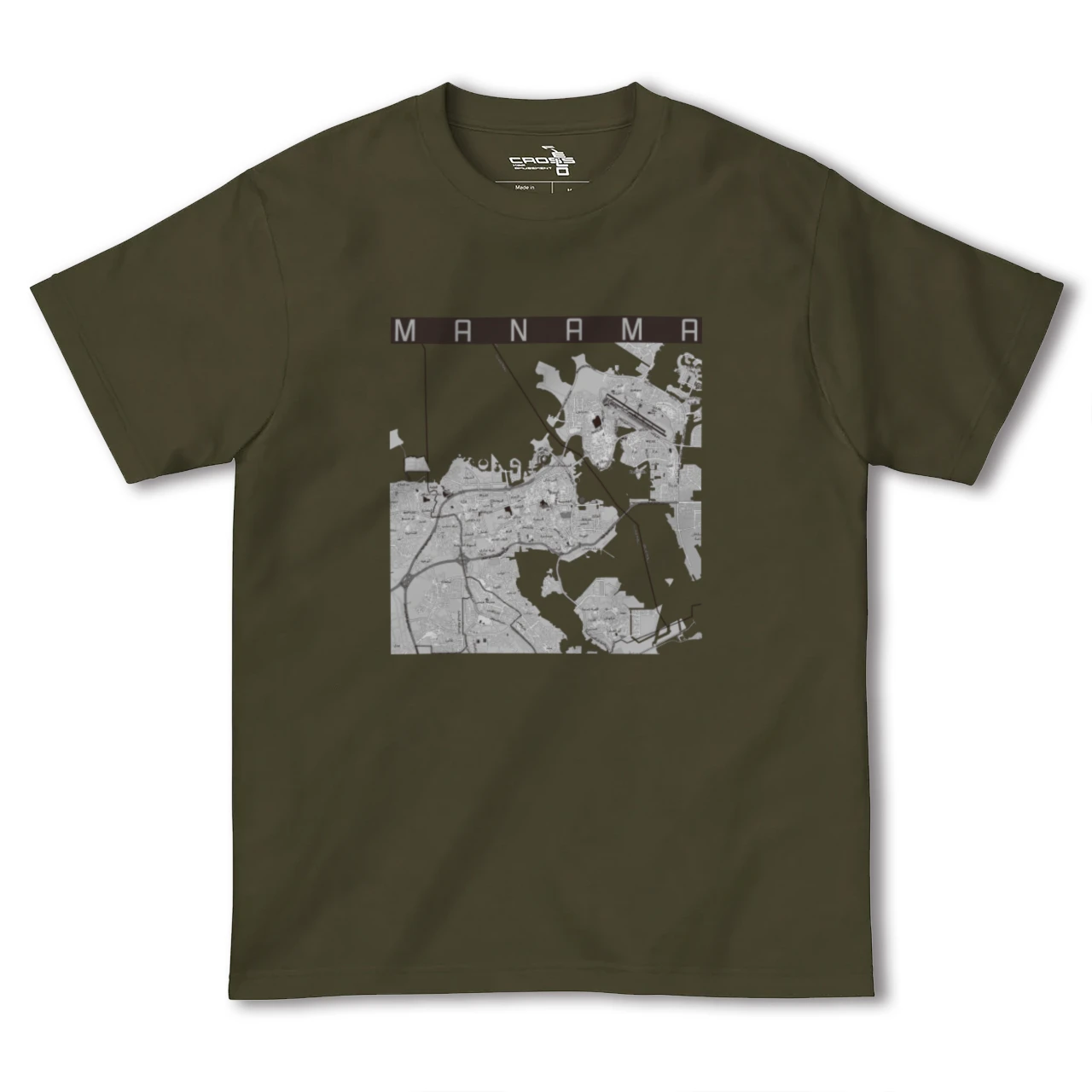 【マナーマ(バーレーン)】地図柄ヘビーウェイトTシャツ