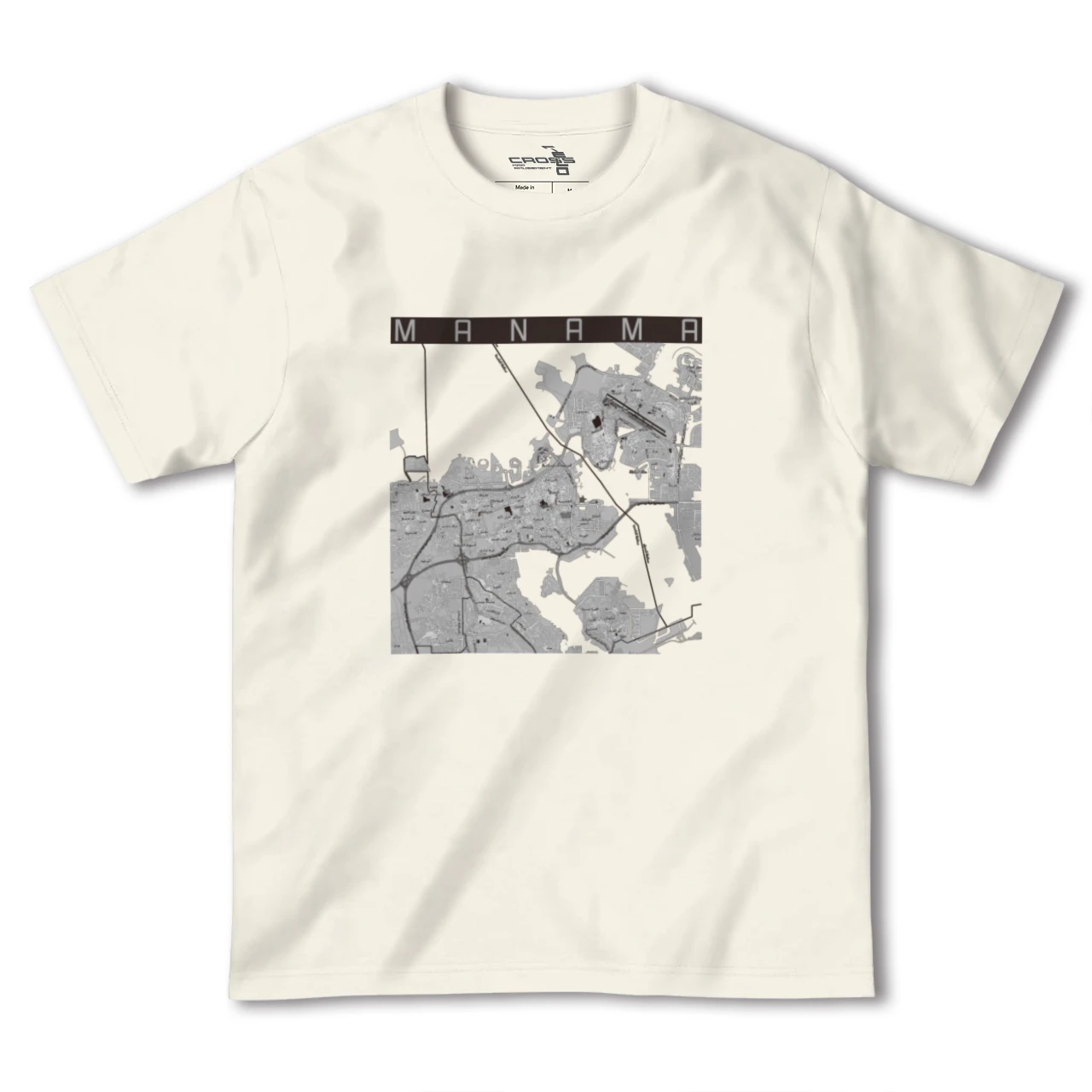 【マナーマ(バーレーン)】地図柄ヘビーウェイトTシャツ