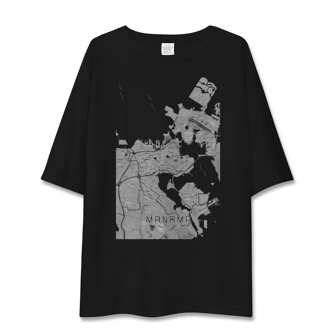 【マナーマ(バーレーン)】地図柄ビッグシルエットTシャツ