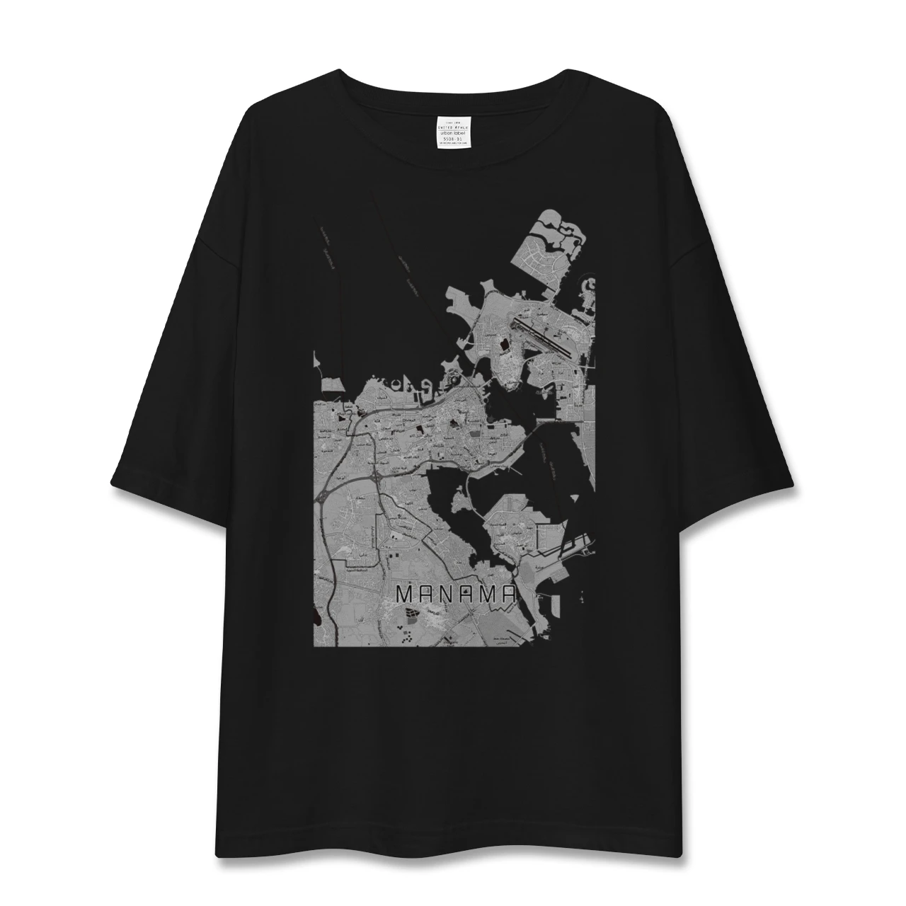 【マナーマ(バーレーン)】地図柄ビッグシルエットTシャツ