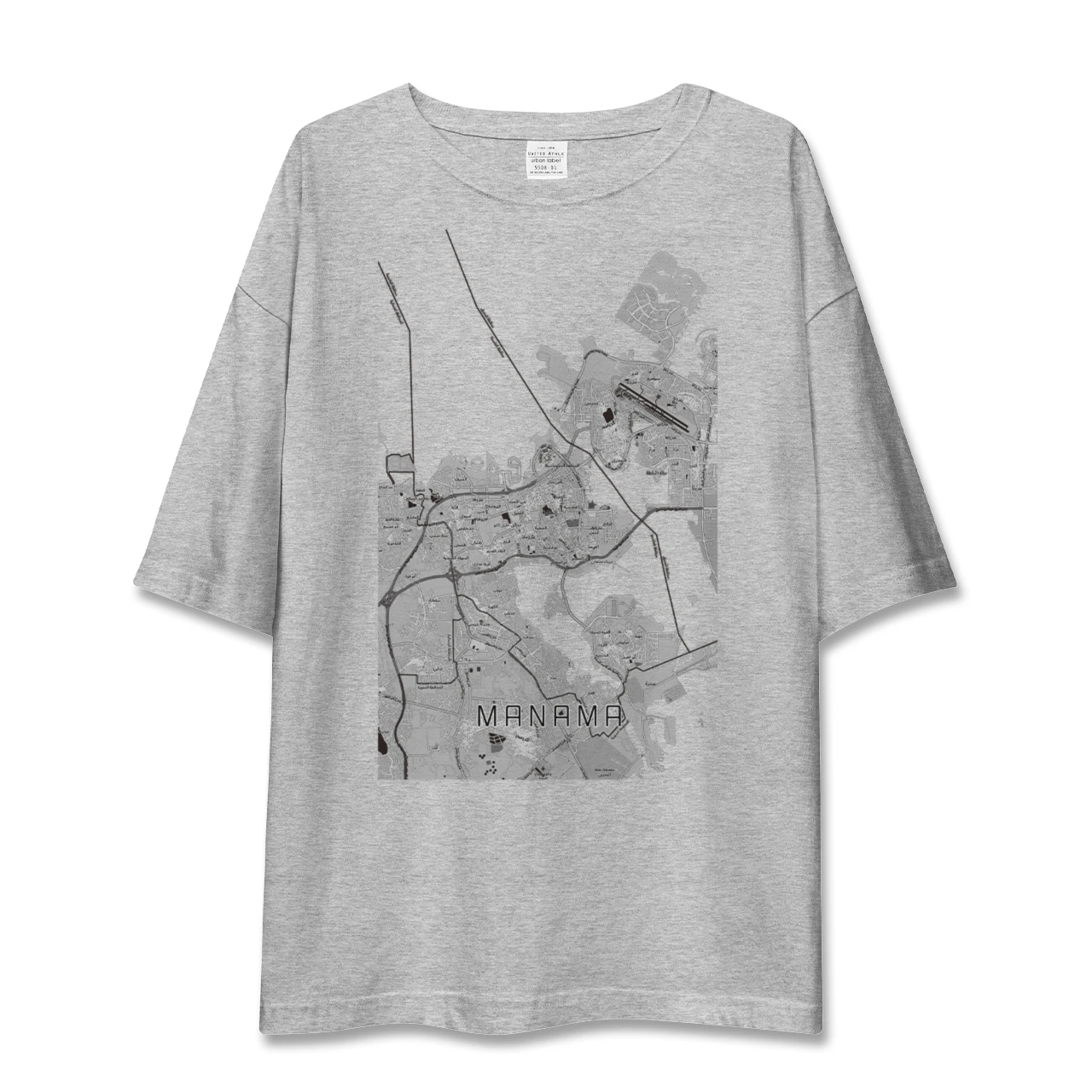 【マナーマ(バーレーン)】地図柄ビッグシルエットTシャツ
