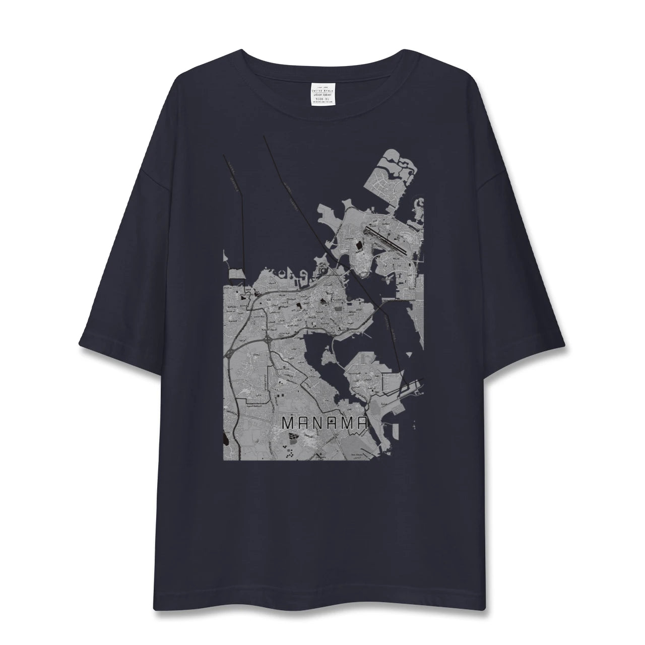 【マナーマ(バーレーン)】地図柄ビッグシルエットTシャツ