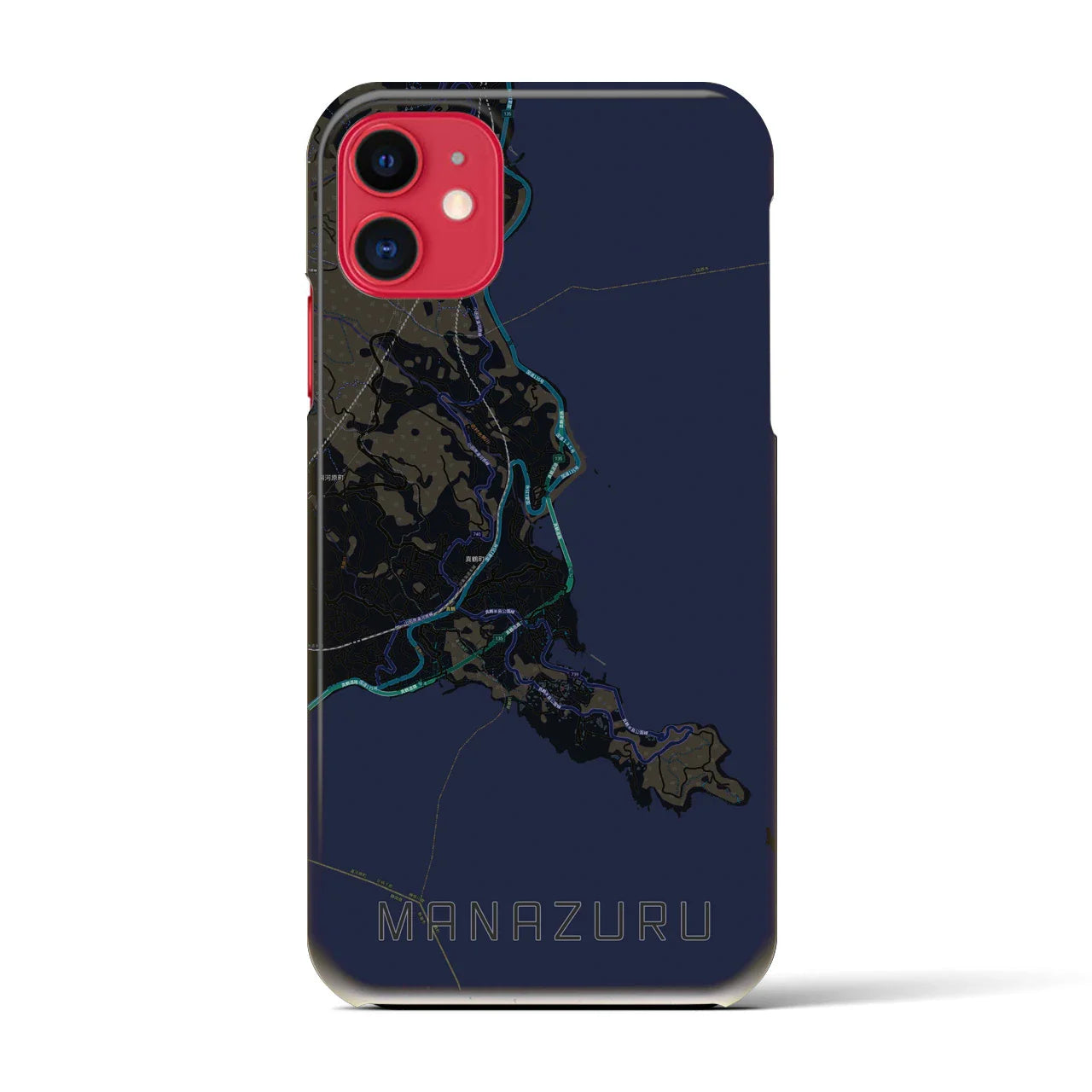 【真鶴(神奈川県)】地図柄iPhoneケース(バックカバータイプ)