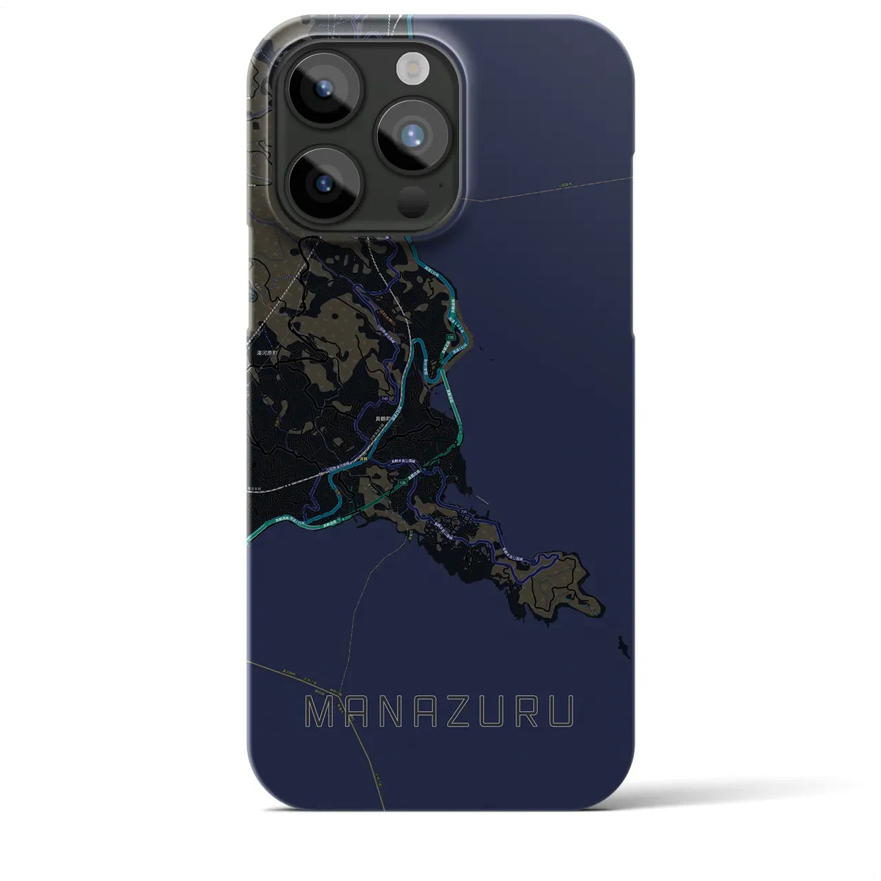 【真鶴(神奈川県)】地図柄iPhoneケース(バックカバータイプ)