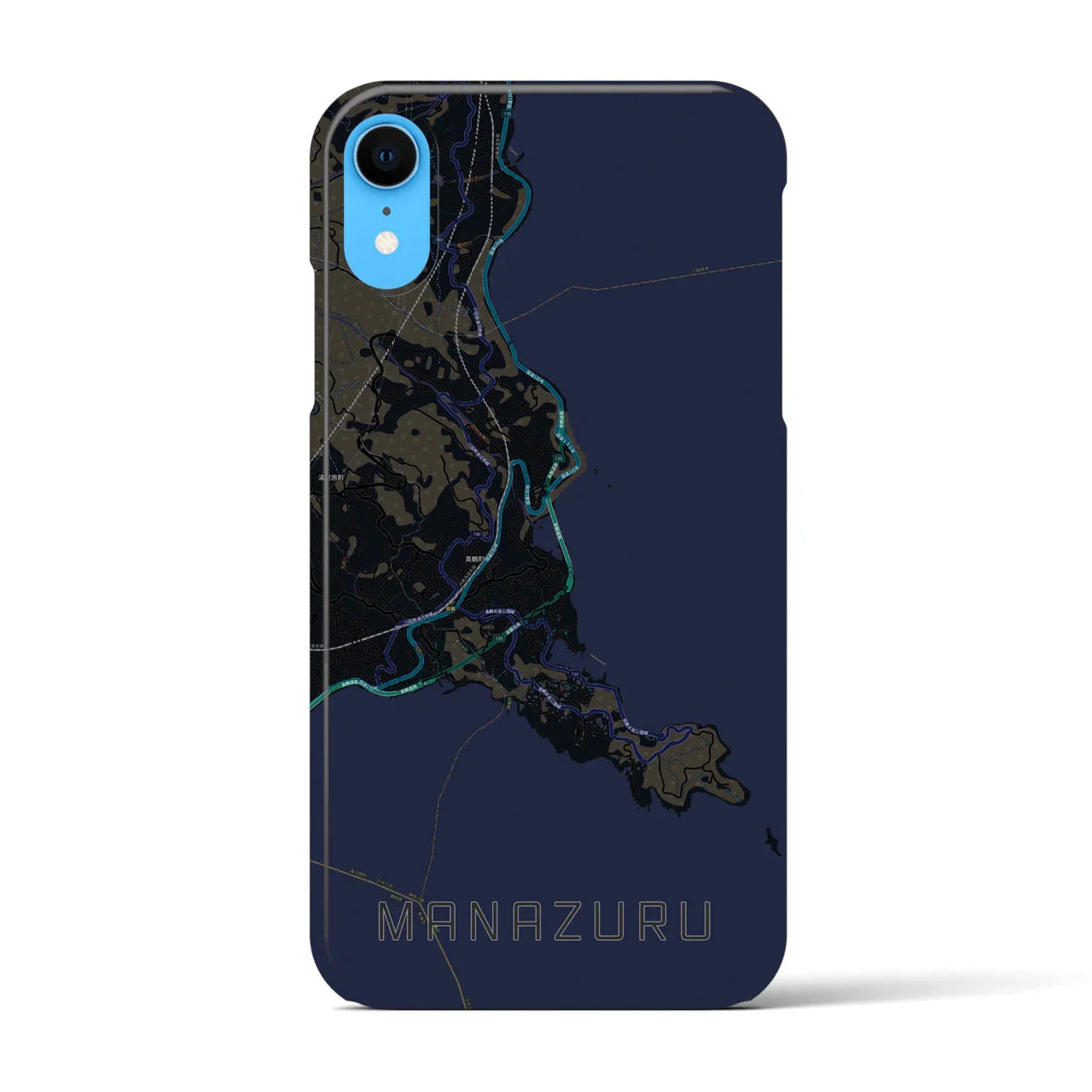 【真鶴(神奈川県)】地図柄iPhoneケース(バックカバータイプ)