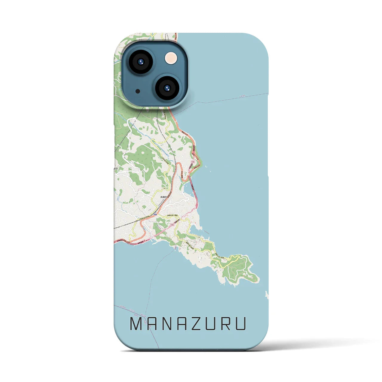 【真鶴(神奈川県)】地図柄iPhoneケース(バックカバータイプ)