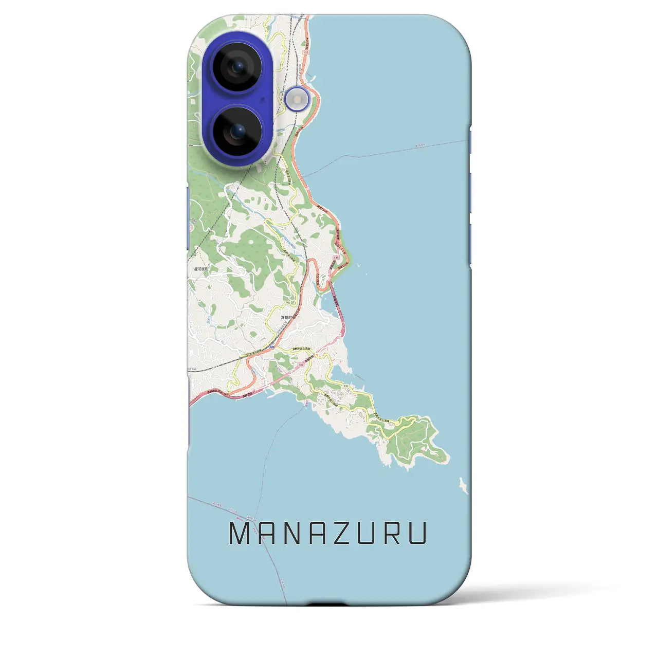 【真鶴(神奈川県)】地図柄iPhoneケース(バックカバータイプ)ナチュラル・iPhone 16 Pro Max 用