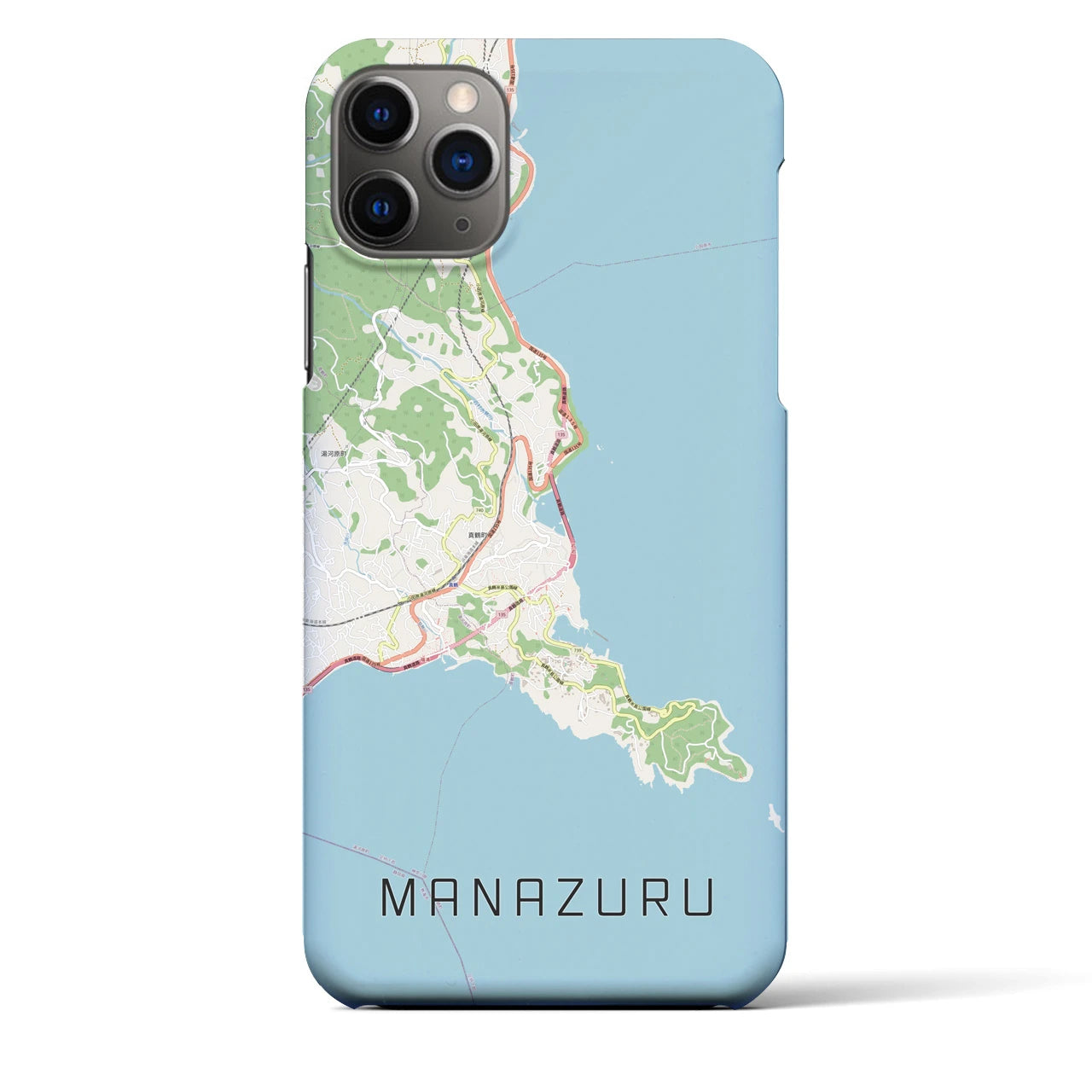 【真鶴(神奈川県)】地図柄iPhoneケース(バックカバータイプ)