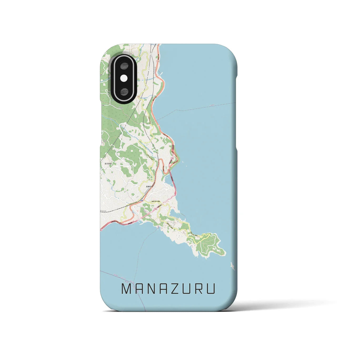 【真鶴(神奈川県)】地図柄iPhoneケース(バックカバータイプ)