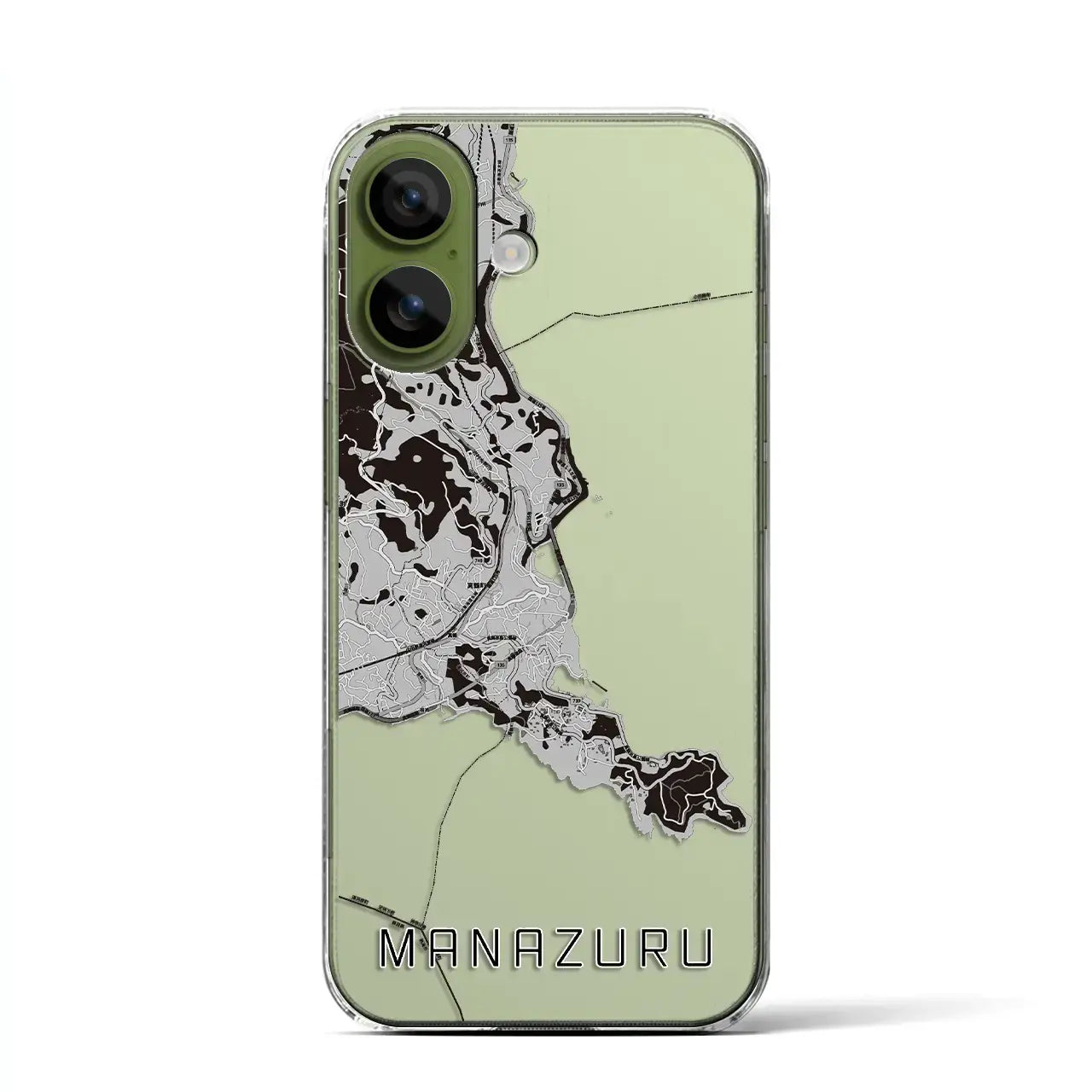 【真鶴(神奈川県)】地図柄iPhoneケース(クリアタイプ)モノトーン・iPhone 17 Pro Max 用
