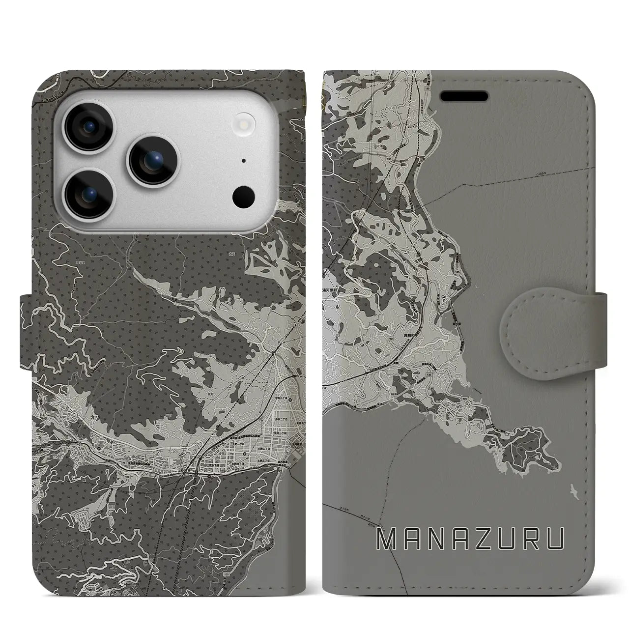 【真鶴(神奈川県)】地図柄iPhoneケース(手帳タイプ)