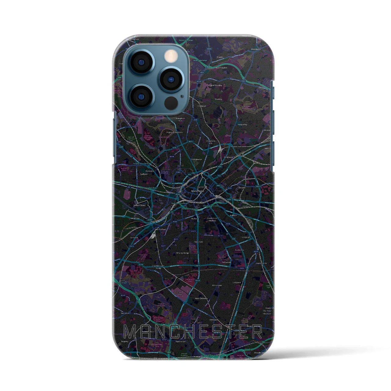 【マンチェスター(イギリス)】地図柄iPhoneケース(バックカバータイプ)