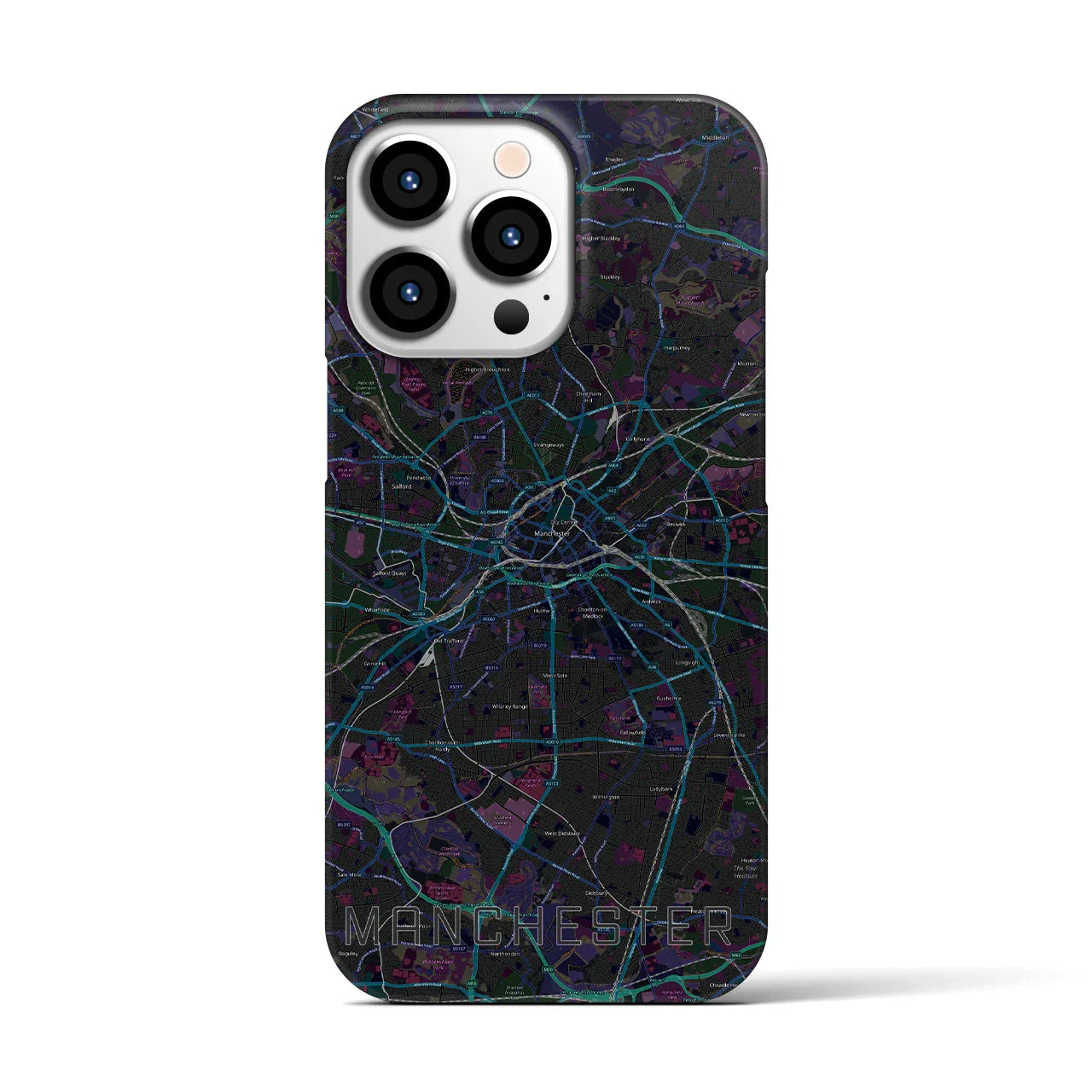 【マンチェスター(イギリス)】地図柄iPhoneケース(バックカバータイプ)