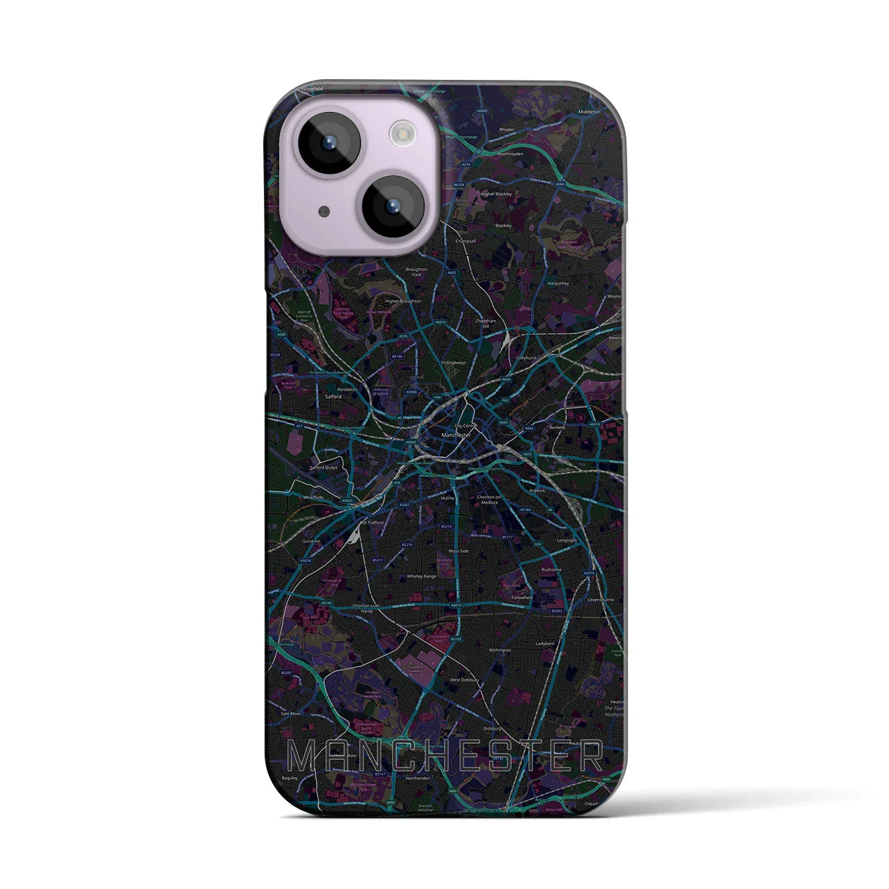 【マンチェスター(イギリス)】地図柄iPhoneケース(バックカバータイプ)