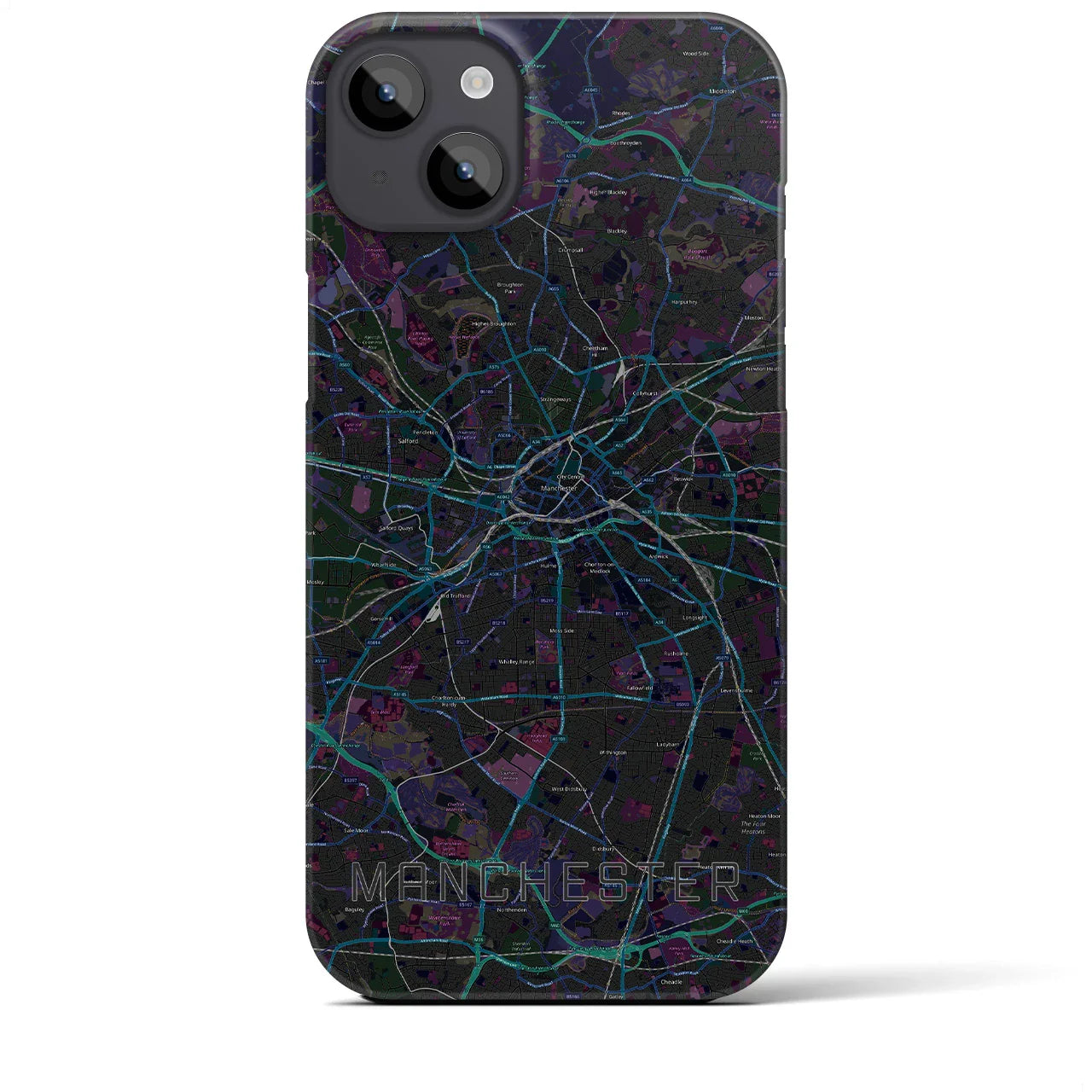 【マンチェスター(イギリス)】地図柄iPhoneケース(バックカバータイプ)