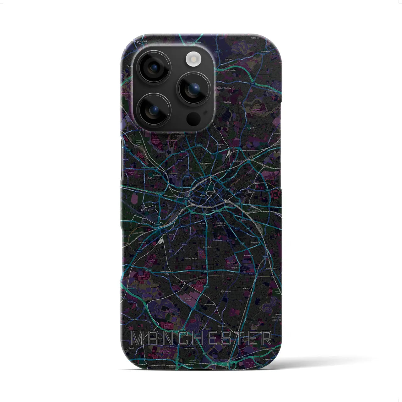 【マンチェスター(イギリス)】地図柄iPhoneケース(バックカバータイプ)