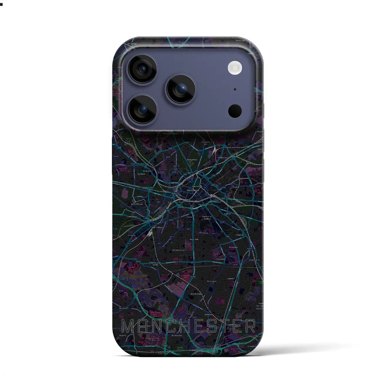 【マンチェスター(イギリス)】地図柄iPhoneケース(バックカバータイプ)