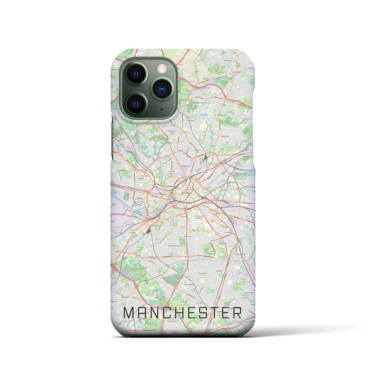 【マンチェスター(イギリス)】地図柄iPhoneケース(バックカバータイプ)