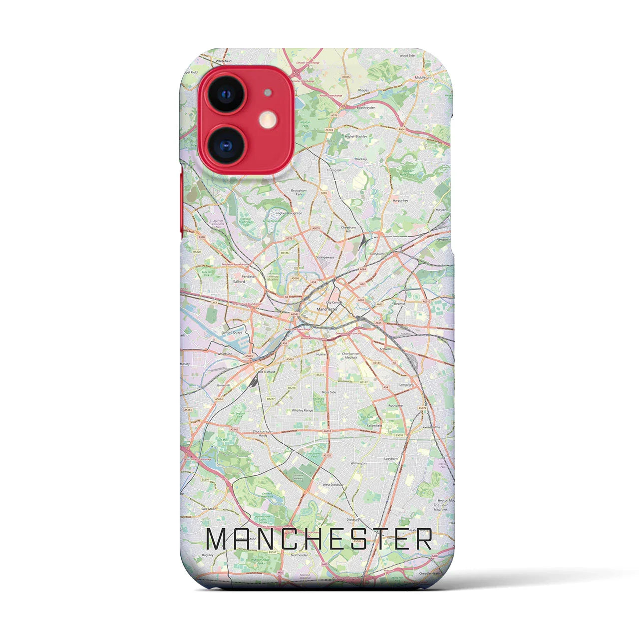 【マンチェスター(イギリス)】地図柄iPhoneケース(バックカバータイプ)