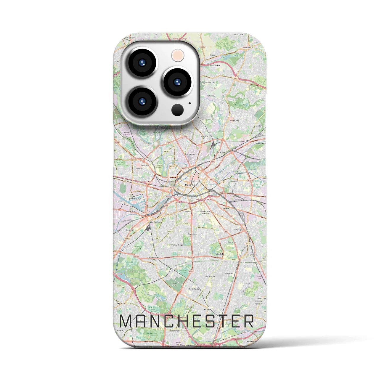 【マンチェスター(イギリス)】地図柄iPhoneケース(バックカバータイプ)