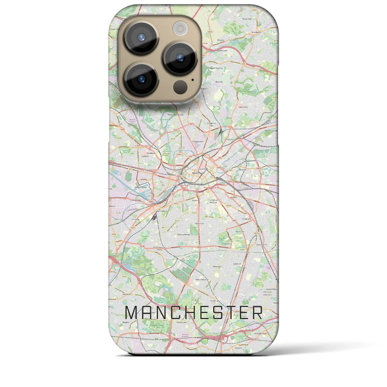 【マンチェスター(イギリス)】地図柄iPhoneケース(バックカバータイプ)