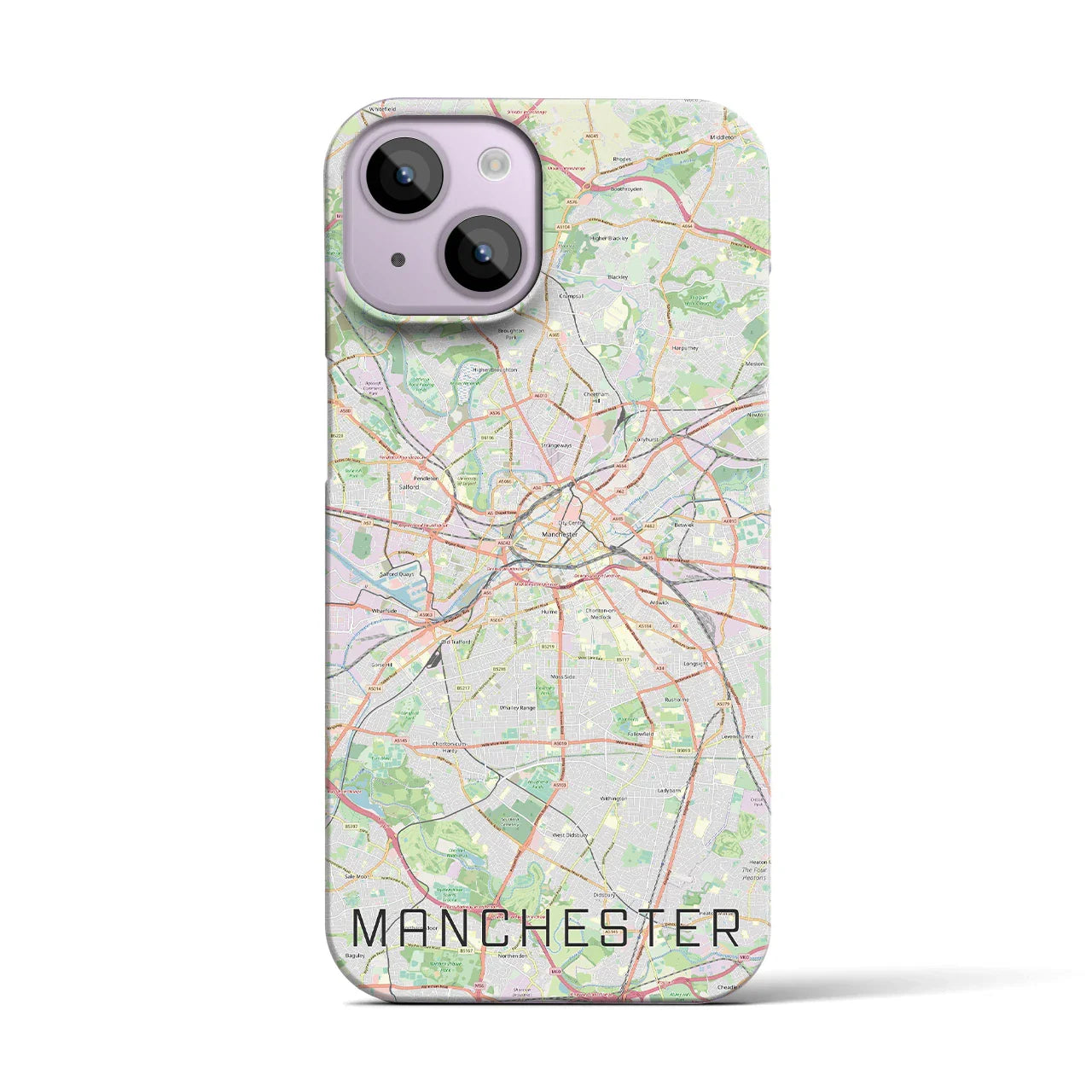 【マンチェスター(イギリス)】地図柄iPhoneケース(バックカバータイプ)
