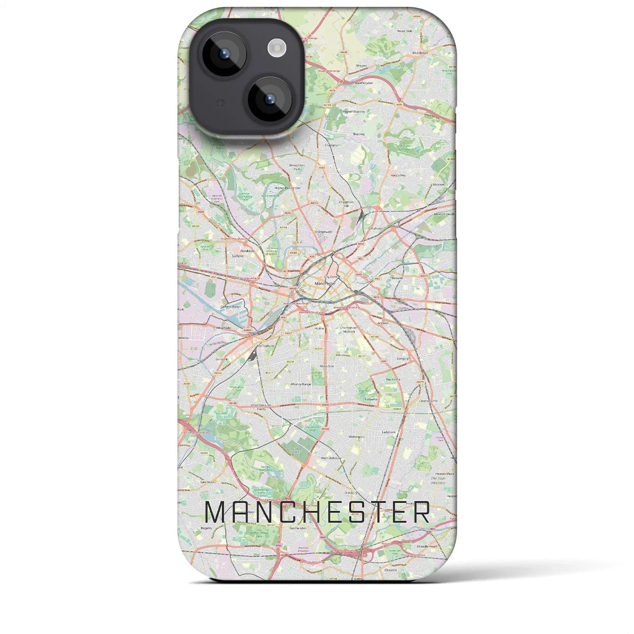 【マンチェスター(イギリス)】地図柄iPhoneケース(バックカバータイプ)