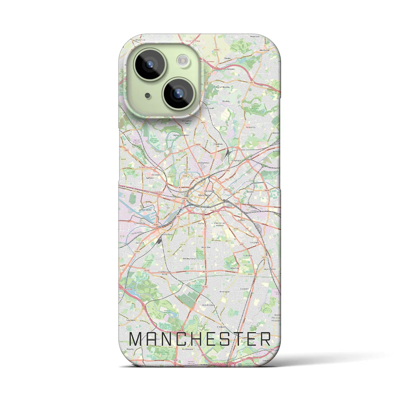【マンチェスター(イギリス)】地図柄iPhoneケース(バックカバータイプ)