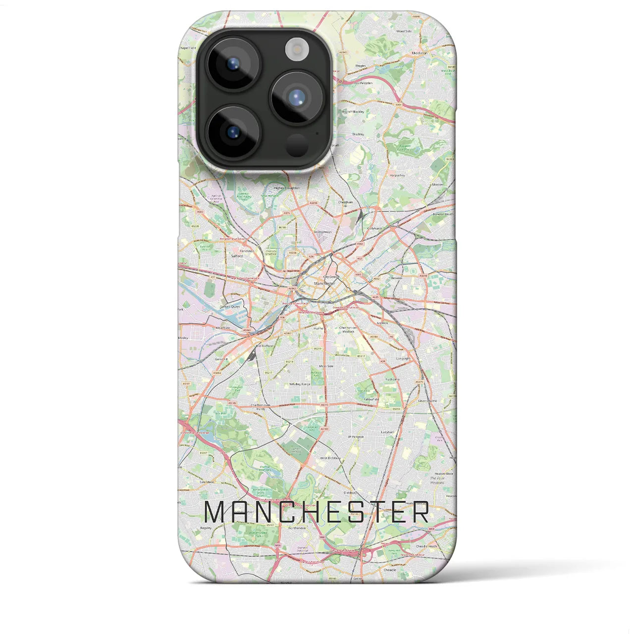 【マンチェスター(イギリス)】地図柄iPhoneケース(バックカバータイプ)
