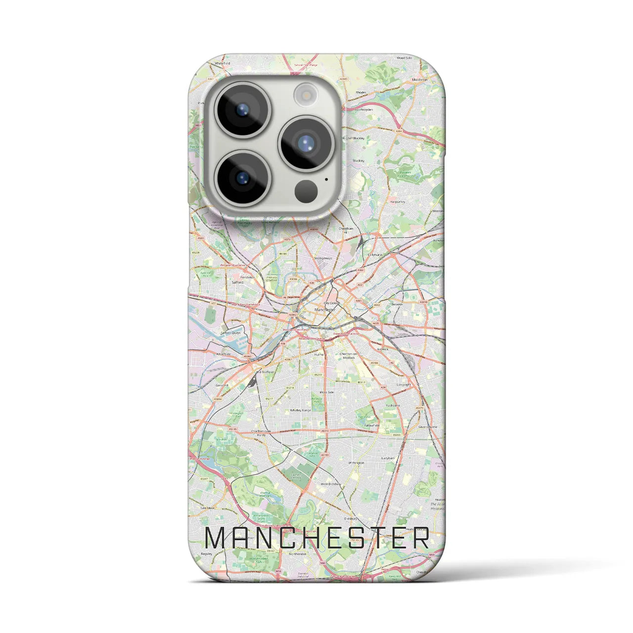 【マンチェスター(イギリス)】地図柄iPhoneケース(バックカバータイプ)