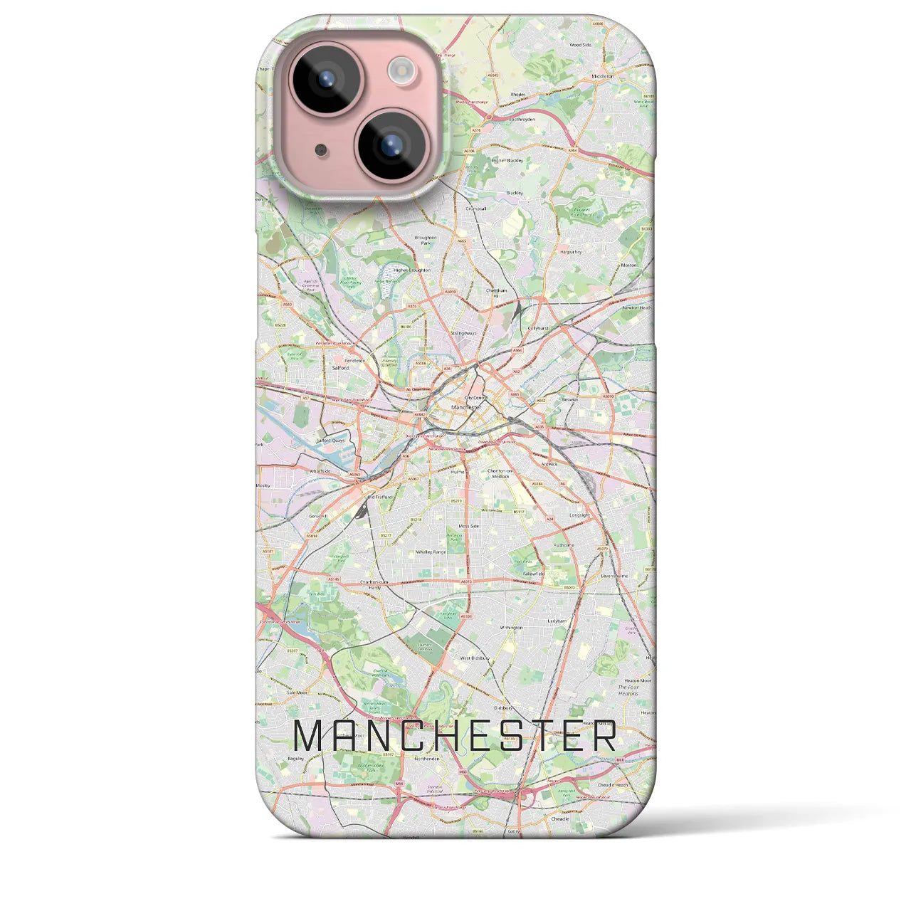 【マンチェスター(イギリス)】地図柄iPhoneケース(バックカバータイプ)