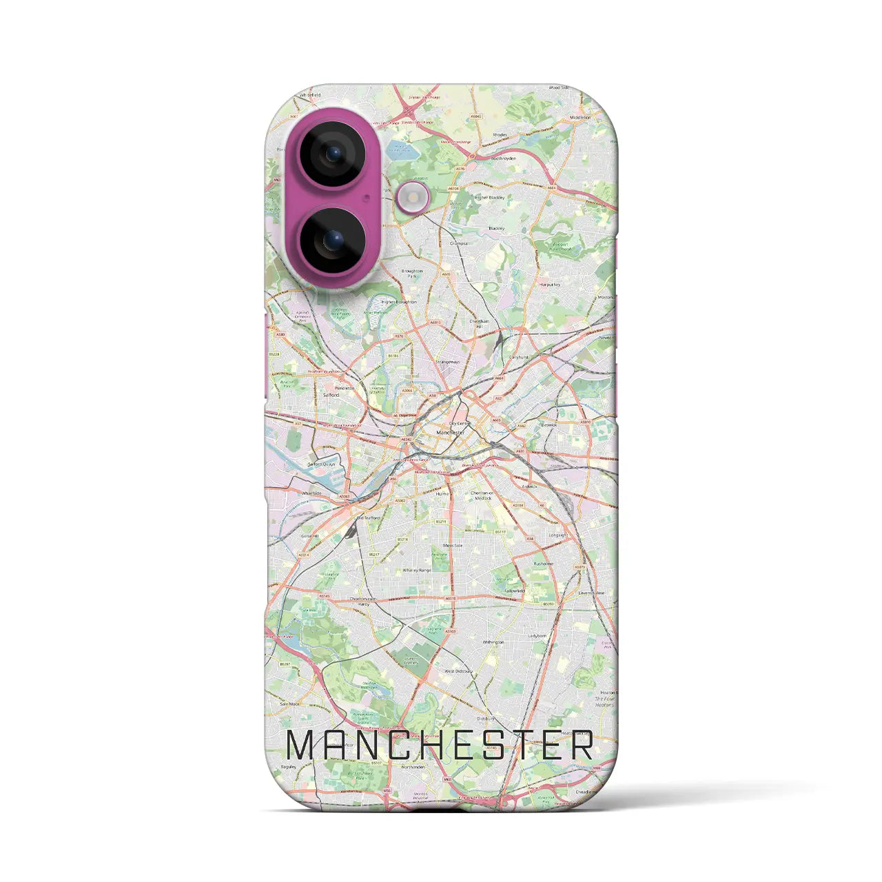 【マンチェスター(イギリス)】地図柄iPhoneケース(バックカバータイプ)