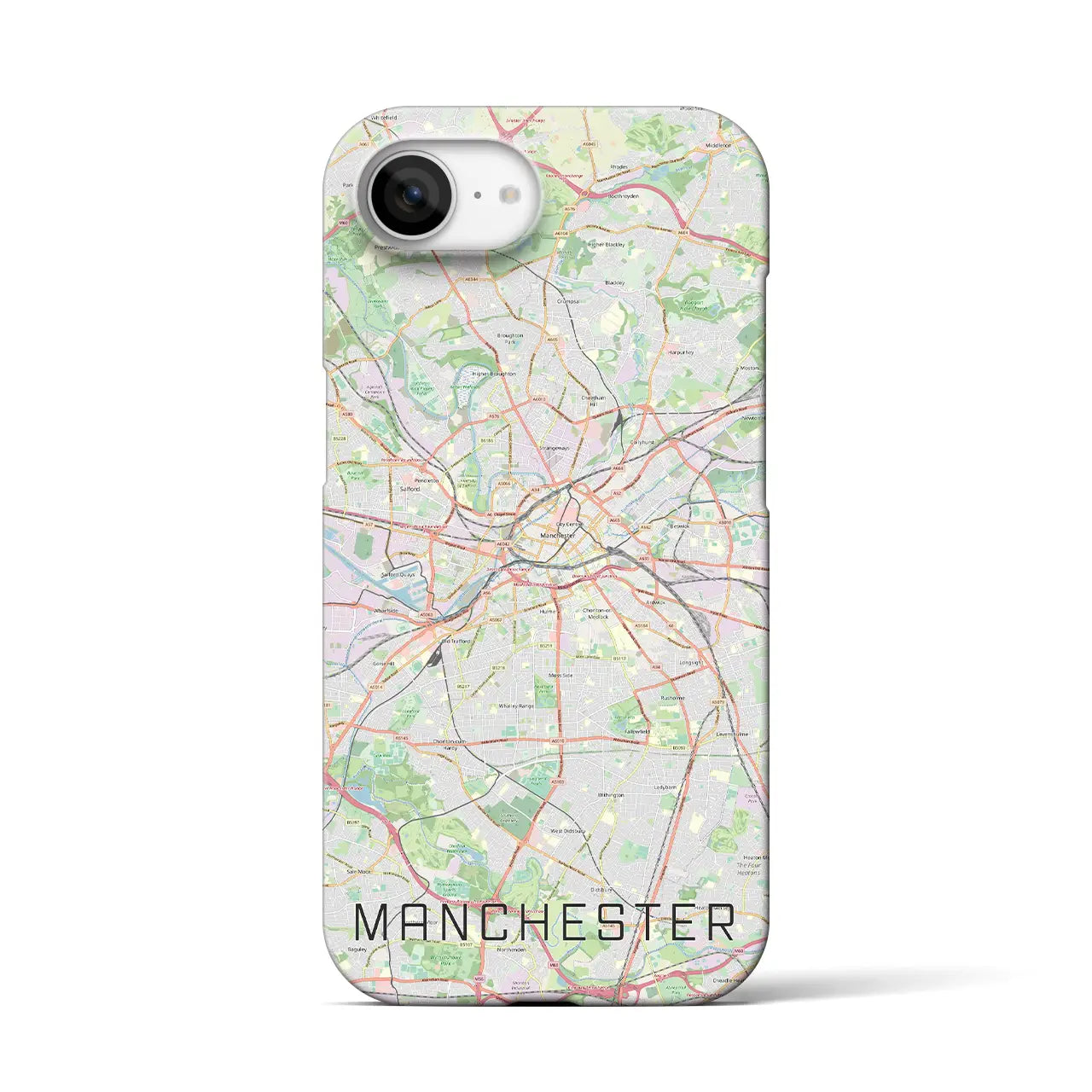 【マンチェスター(イギリス)】地図柄iPhoneケース(バックカバータイプ)