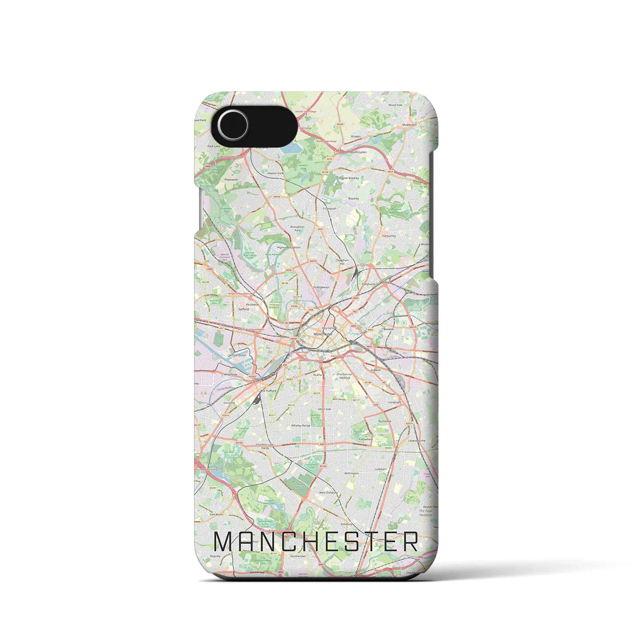 【マンチェスター(イギリス)】地図柄iPhoneケース(バックカバータイプ)