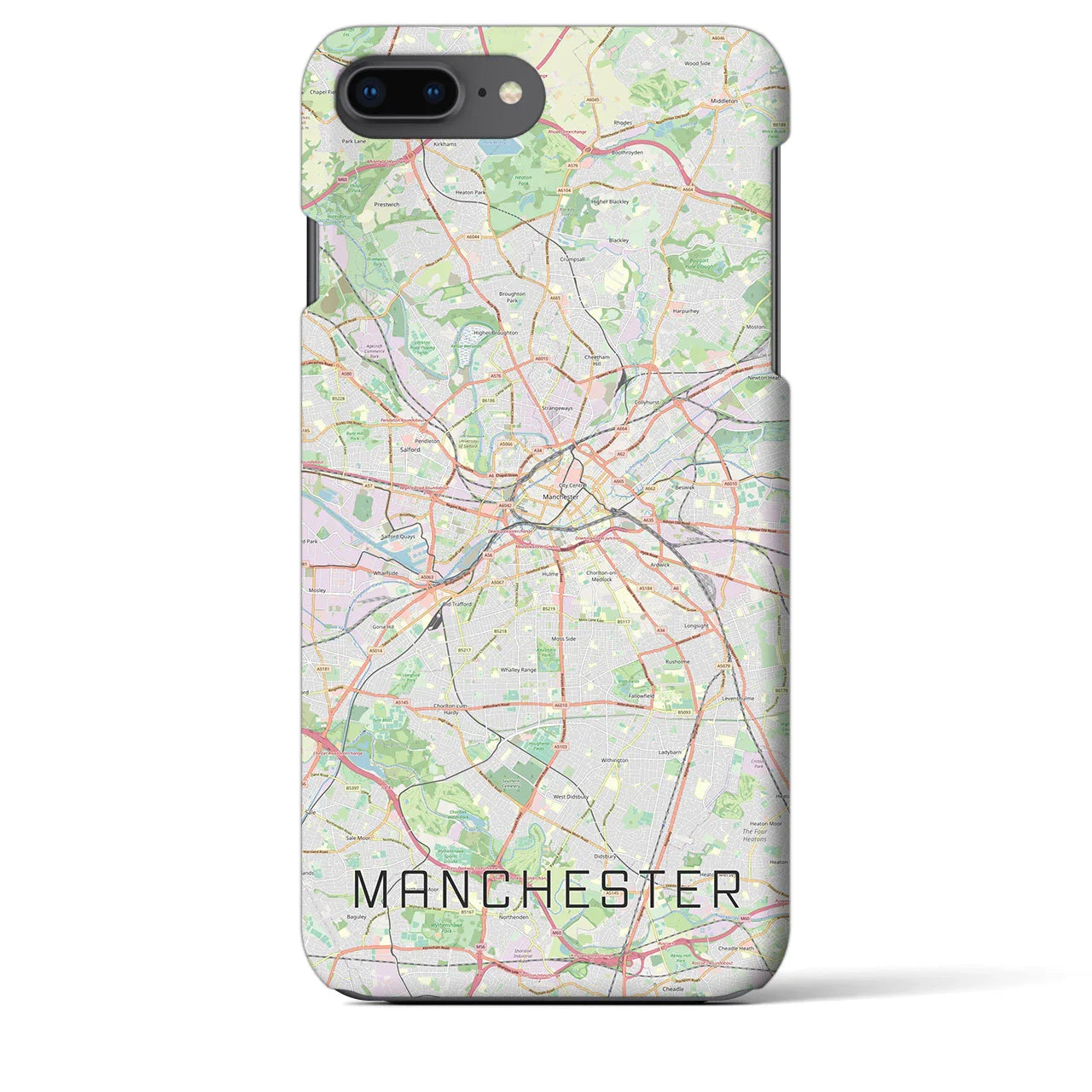 【マンチェスター(イギリス)】地図柄iPhoneケース(バックカバータイプ)