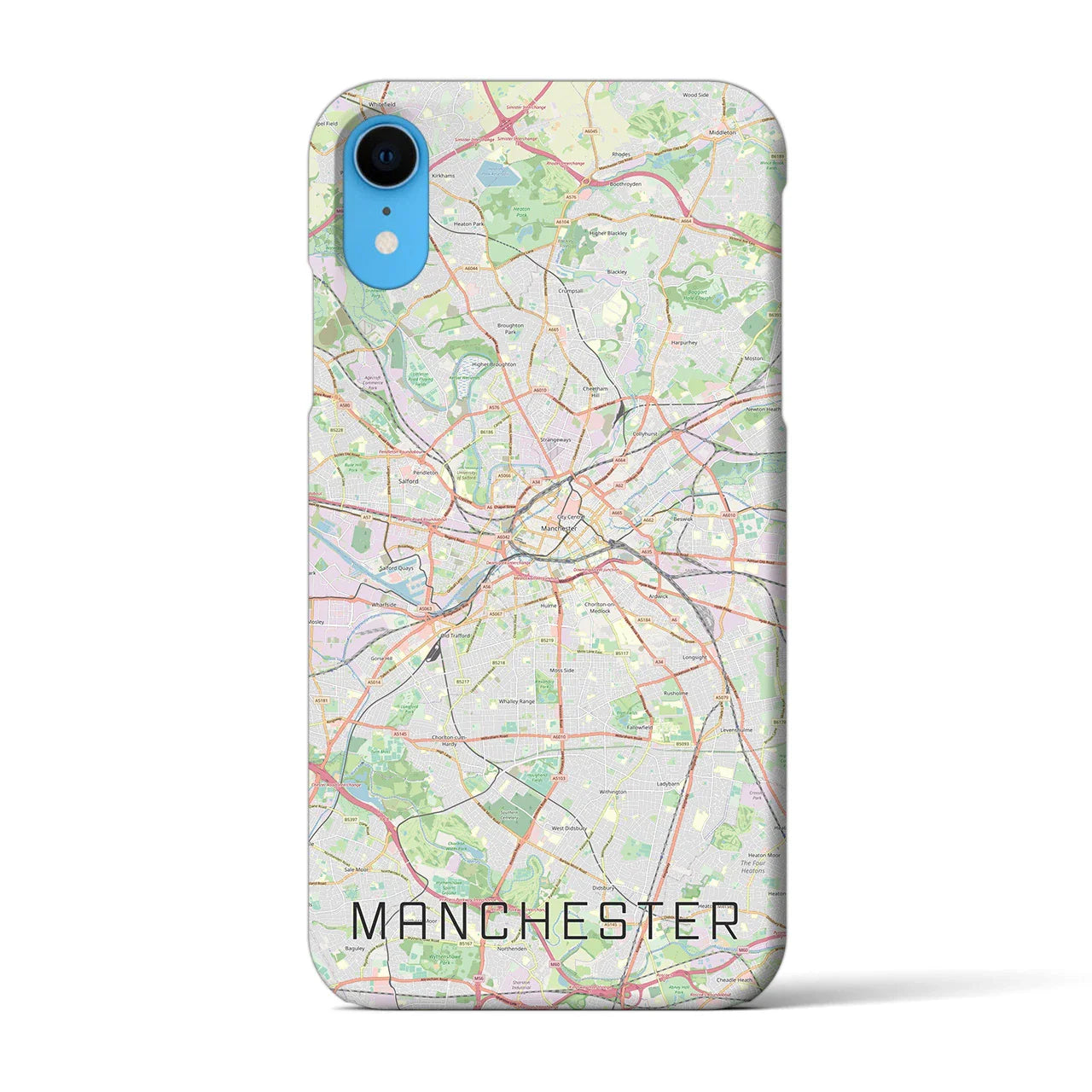 【マンチェスター(イギリス)】地図柄iPhoneケース(バックカバータイプ)