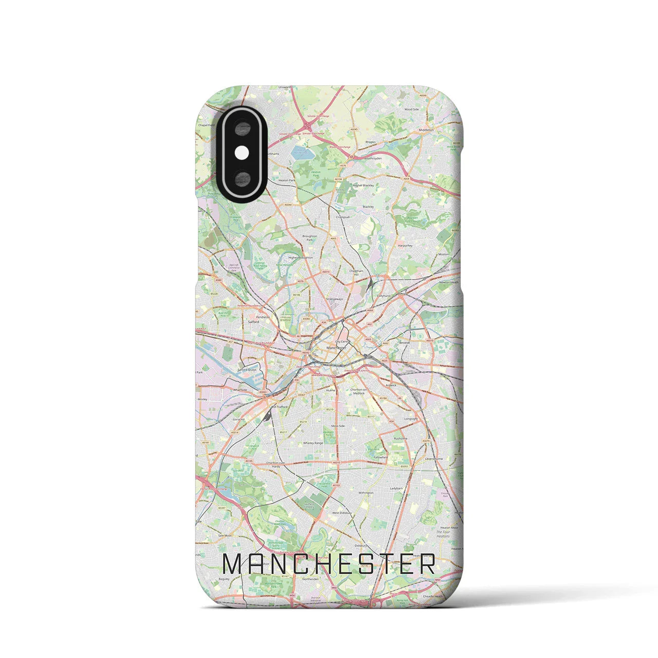 【マンチェスター(イギリス)】地図柄iPhoneケース(バックカバータイプ)