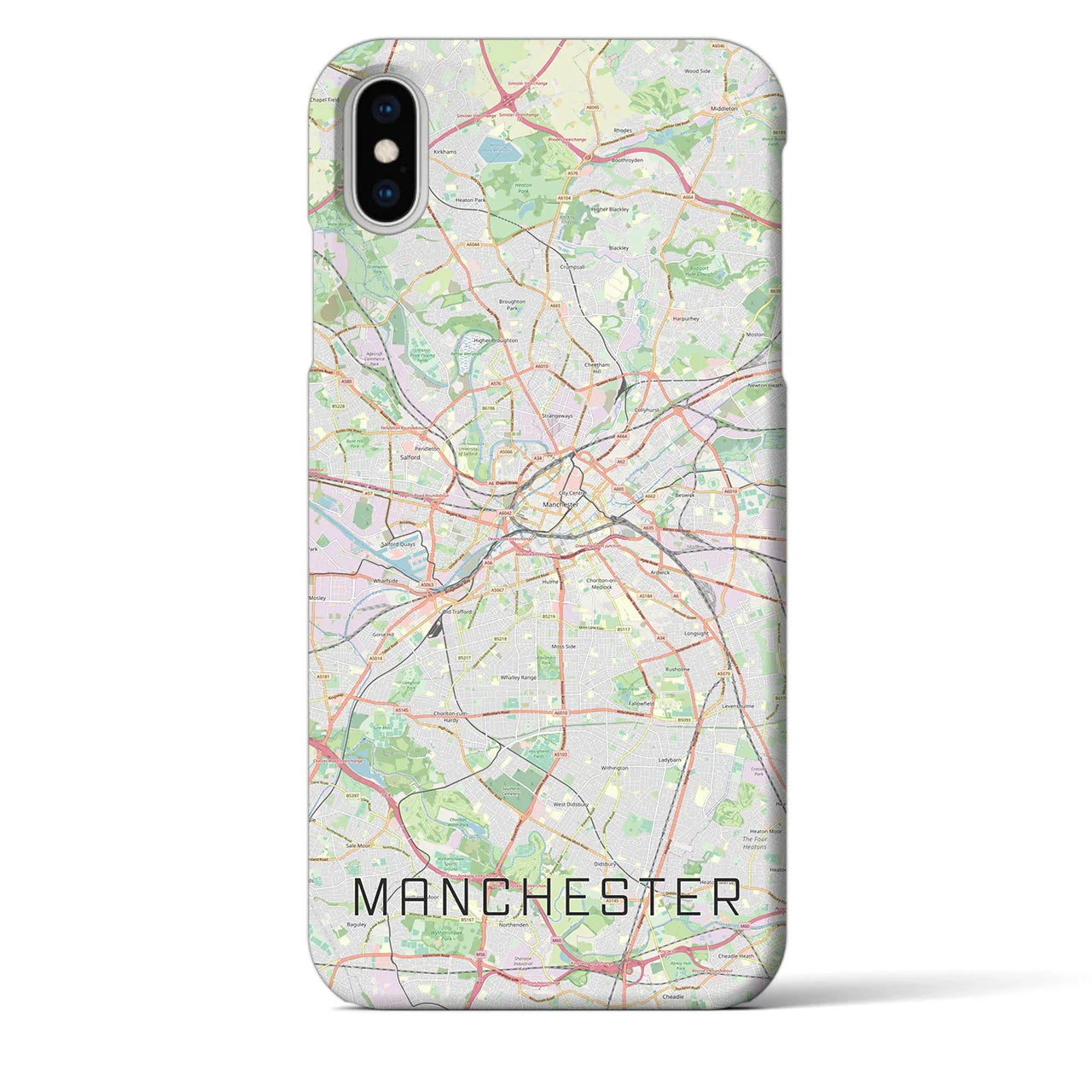 【マンチェスター(イギリス)】地図柄iPhoneケース(バックカバータイプ)