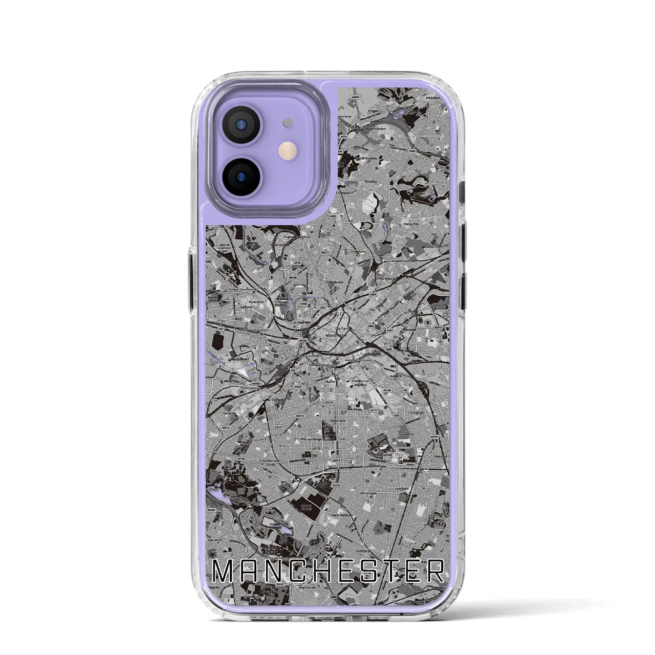 【マンチェスター(イギリス)】地図柄iPhoneケース(MagSafeタイプ)